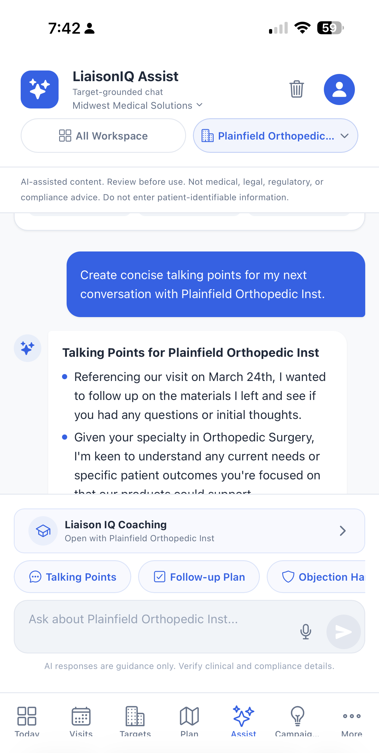 liaisonIQ AI Assistant
